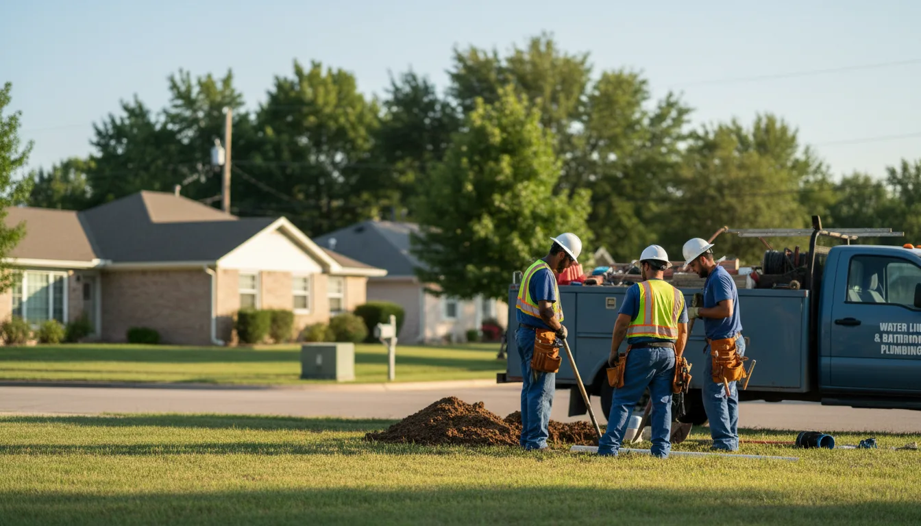 Residential water line and bathroom plumbing service in Carrollton, GA